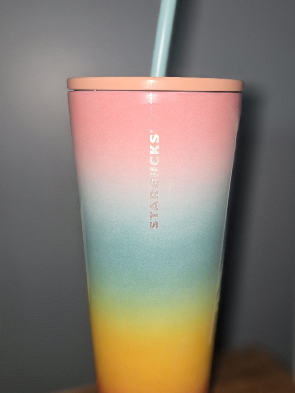 Starbucks 24 oz Tumbler - White with Red Rim